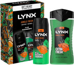Lynx The Wingmen Jungle Fresh 2pc Gift Set 4pk Body Spray & 3-in-1 Wash for Him by Lynx