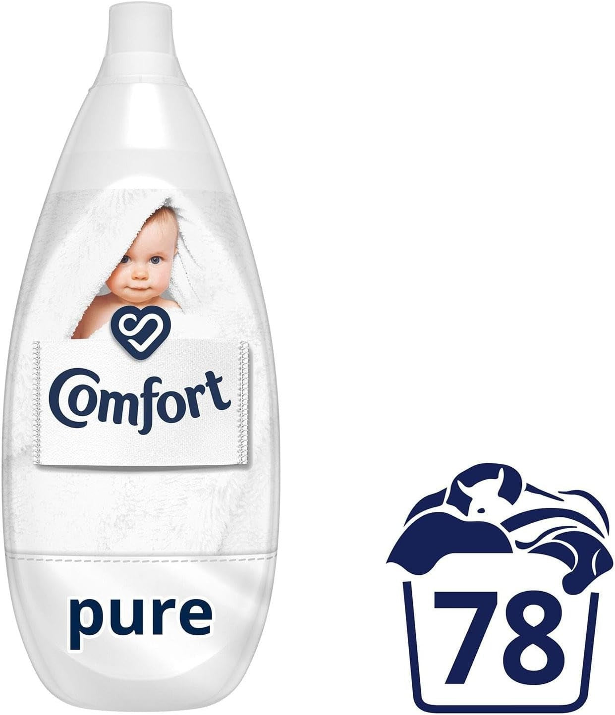 Comfort Pure Ultra Fabric Conditioner 1.178L 78 Wash Gentle Sensitive Skin by Comfort