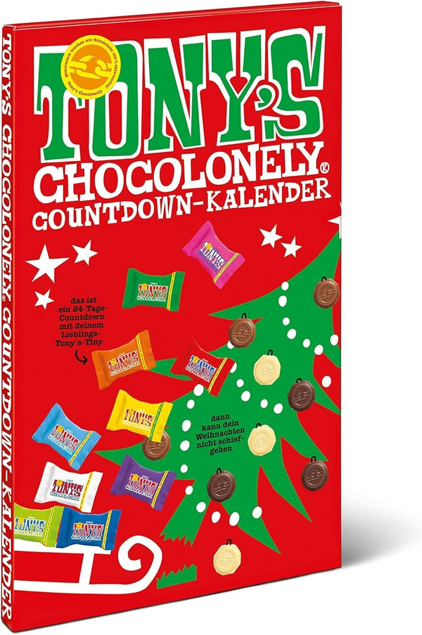 Tony’s Chocolonely Advent Calendar 2024 | 24 Days Belgian Fairtrade Chocolate