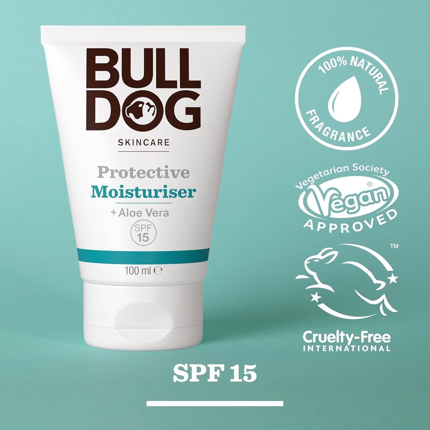Bulldog Skincare Protective Moisturiser SPF15 100ml for Men Hydrating Cream by BULLDOG