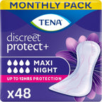 TENA Discreet Maxi Night Pads Women | Incontinence Protection | 48 Count by Tena