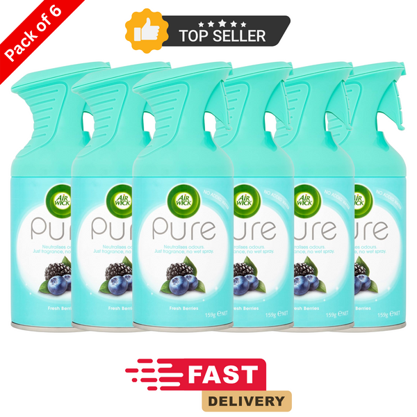 Air Wick Cherry Scent Spray 6 Pack 250ml Odour Neutraliser