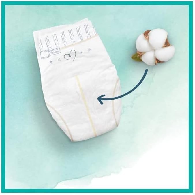 Pampers Harmony Size 5 Baby Nappies 58 Count | Soft Cotton, Alcohol-Free by Pampers