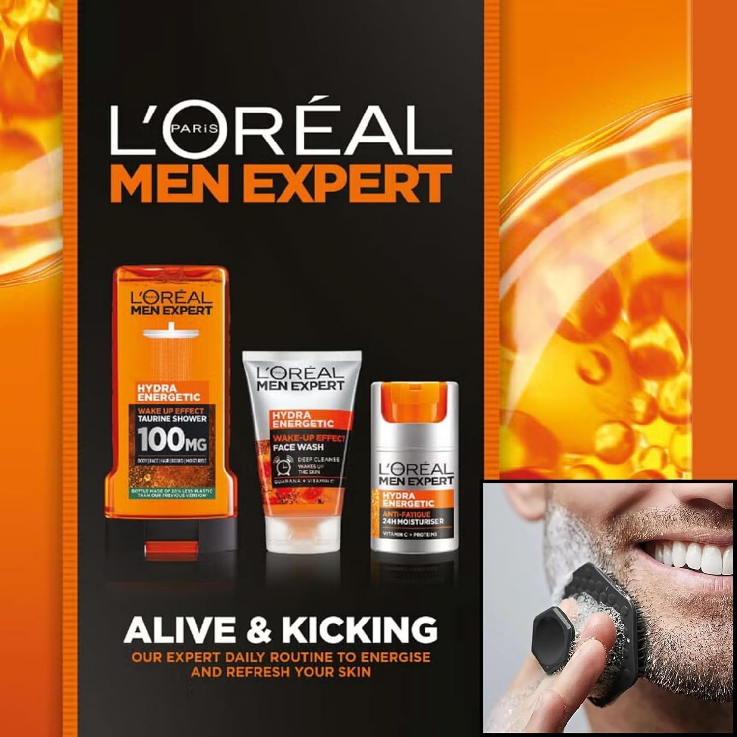 L'Oreal Men Expert Gift Set | Hydra Energetic Face Care Bundle for Men, 4 Piece by LOREAL PRIS