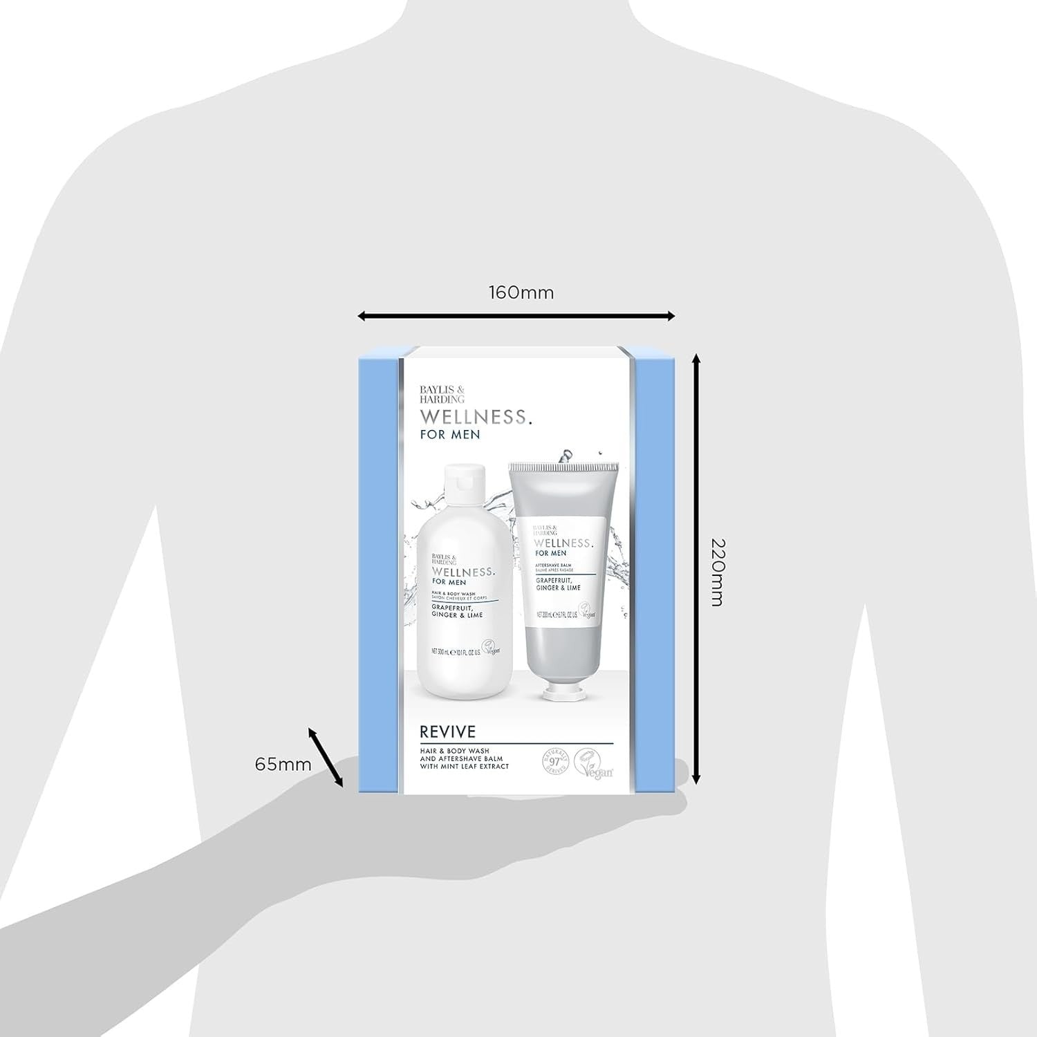 Baylis & Harding Men’s Revived & Ready Gift Set Vegan Friendly Skincare Shower by Baylis & Harding