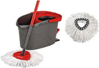 Vileda EasyWring & Clean Turbo Mop & Bucket Set | Grey Microfibre Spin System by Vileda