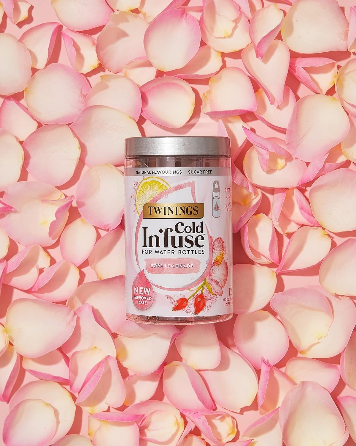 Twinings Cold Infuse Rose Lemonade 72 Teabags Multipack 6x12 Infusers by Twinings