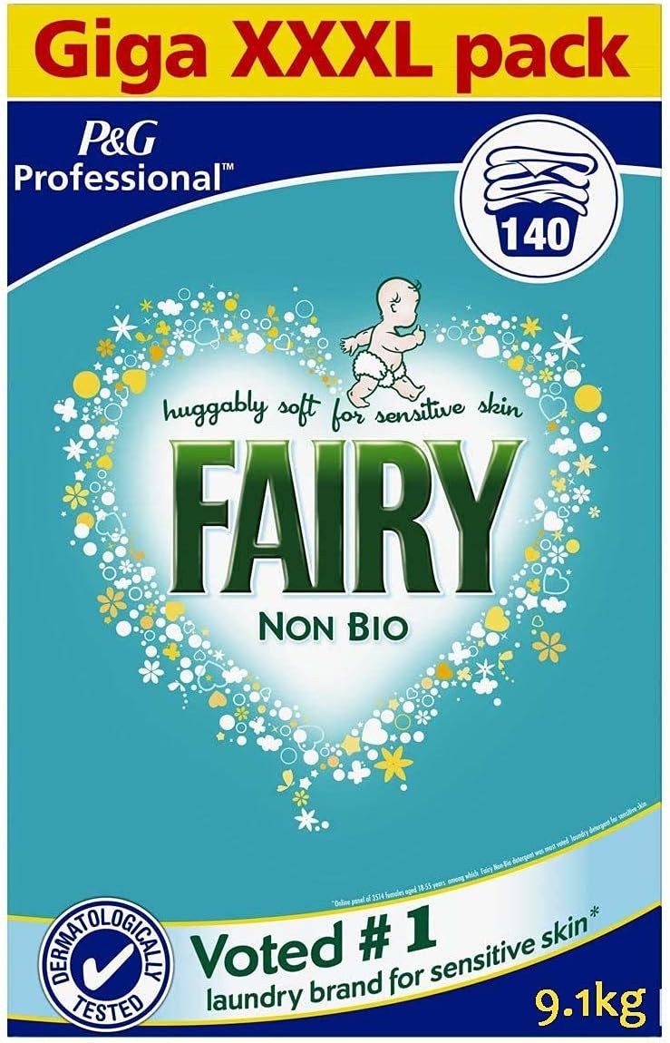 Fairy Non-Bio Washing Powder Laundry Detergent, 130 Wash Family Pack, Bulk Buy by Fairy