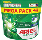 Ariel All-in-1 PODS Original Laundry Detergent 86 Wash (2x43) Stain Removal by Ariel