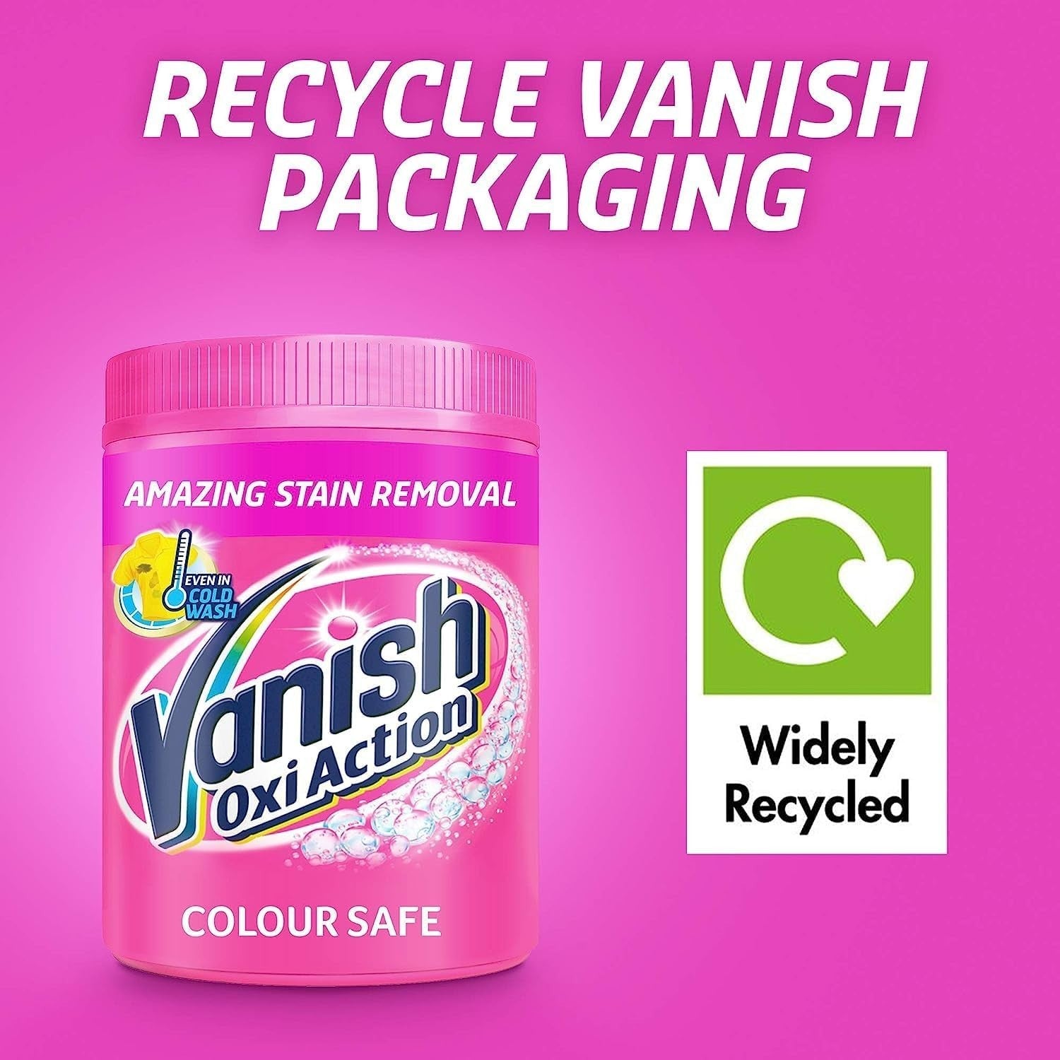 Vanish Oxi Action Colour Safe Powder 470g x2 | Chlorine Free Stain Remover 1kg by Vanish
