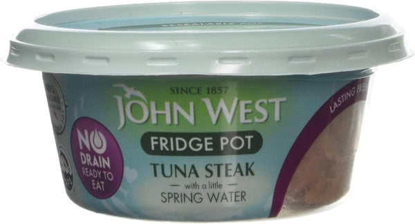 John West No Drain Tuna Fridge Pot in Spring Water Pack of 12 – Ready to Eat