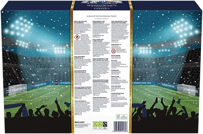 NIVEA Men Advent Calendar 24 Days of Festive Personal Treats Grooming Kit - Blue by NIVEA
