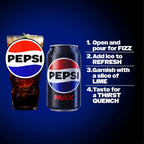 Pepsi Max No Sugar Cola Cans 24 x 330ml Low Calorie Soft Drink Multipack by Pepsi