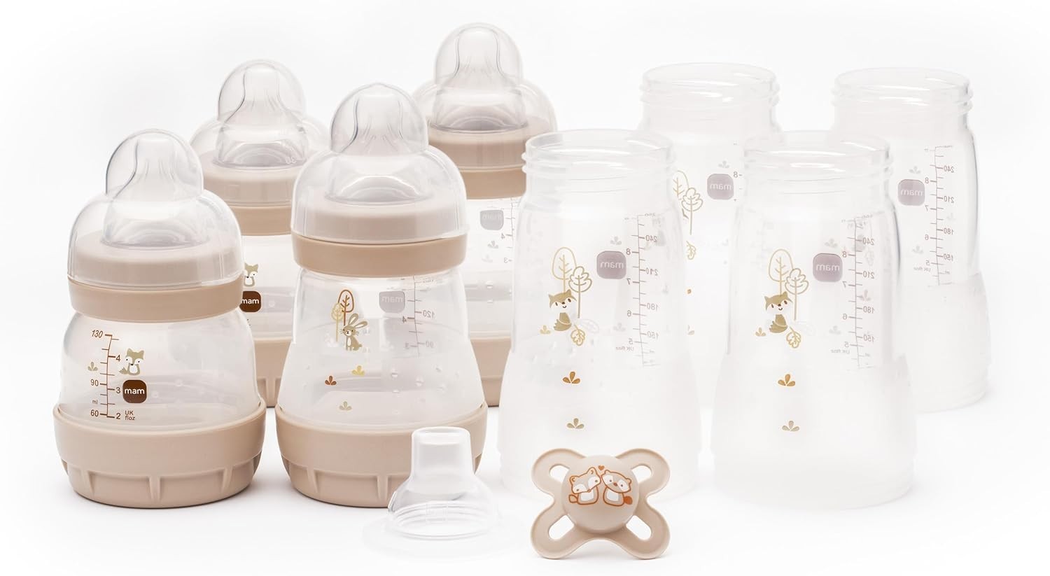 MAM Easy Start Anti-Colic Baby Bottle Starter Set + Soother | Newborn Gift by MAM