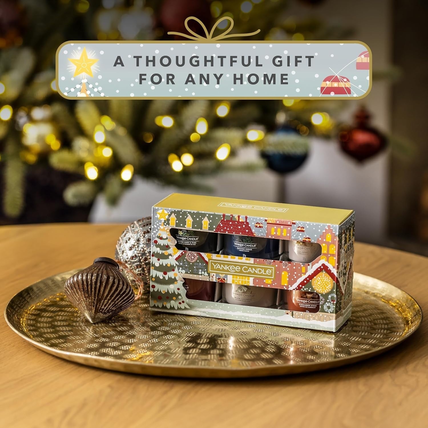 Yankee Candle Christmas Gift 6 Mini Votive Candle Soy Blend Wax Festive Scents by Yankee Candle