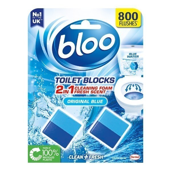 Bloo In Cistern Twin Blocks Blue Original 20 Pack Anti-Limescale Toilet Cleaner by Bloo