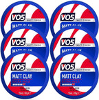 VO5 Extreme Style Matt Clay 75ml x6 | Sculpted Texture Strong Hold Matte Finish by V05