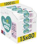 Pampers Sensitive Baby Wipes 15x80 Unscented Wet Wipes 1200 Count UK Seller by Pampers
