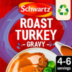 Schwartz Roast Turkey Gravy Mix 25g Pack of 6 | Classic Flavour Gravy Sauce UK by Schwartz