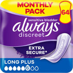 Always Discreet Incontinence Pads Women Long Plus 64 Count by Always Discreet