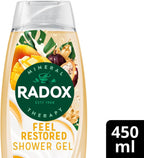 Radox Feel Restored Shower Gel 450ml Pack of 10 Mango & Cocoa Butter Body Wash by RADOX