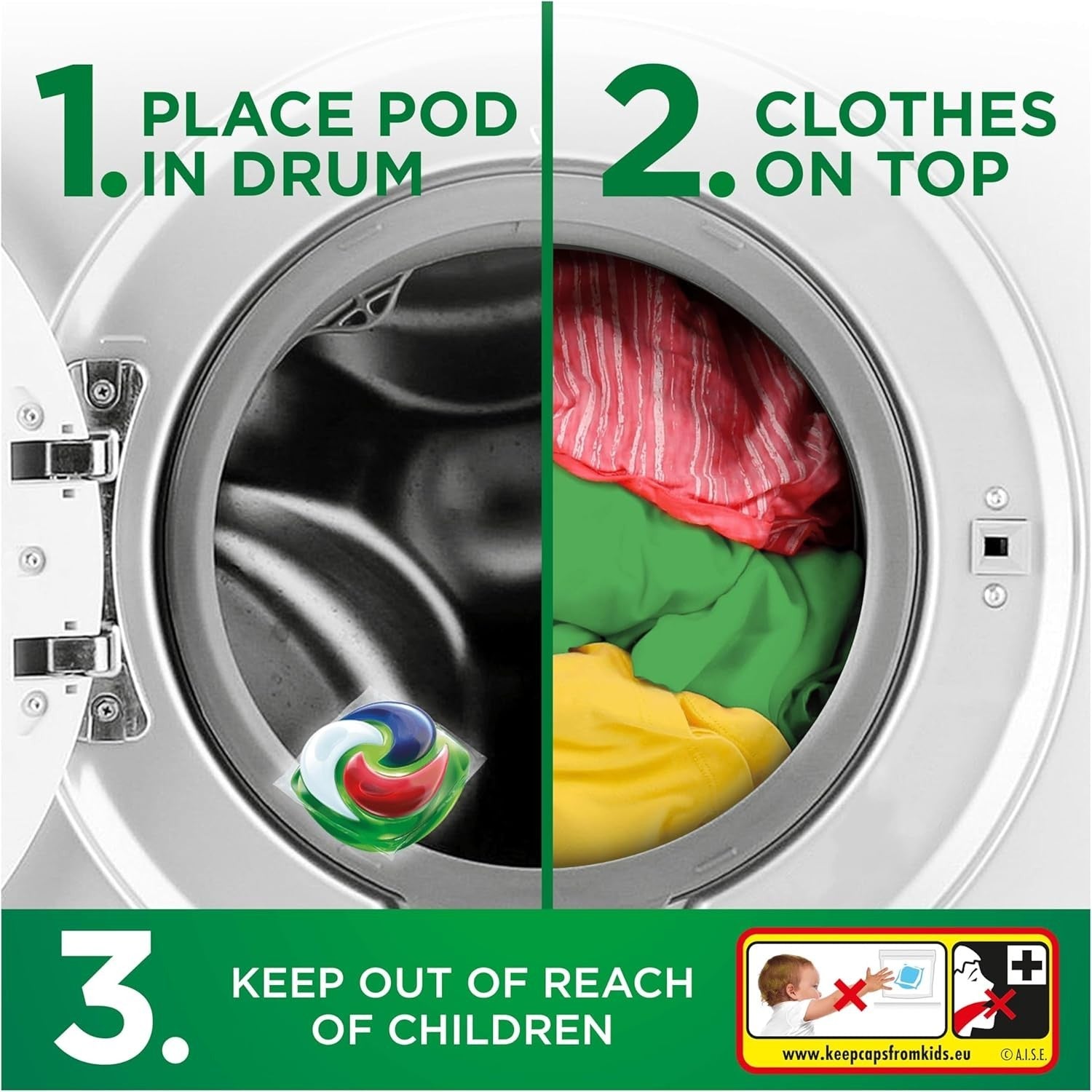 Ariel Platinum PODS Washing Capsules 120 Washes | Extra Stain Removal Power by Ariel