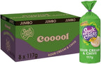 Snack A Jacks Jumbo Sour Cream & Chive Rice Cakes 117g Sharing Crisps Case of 8 by Snack A Jacks