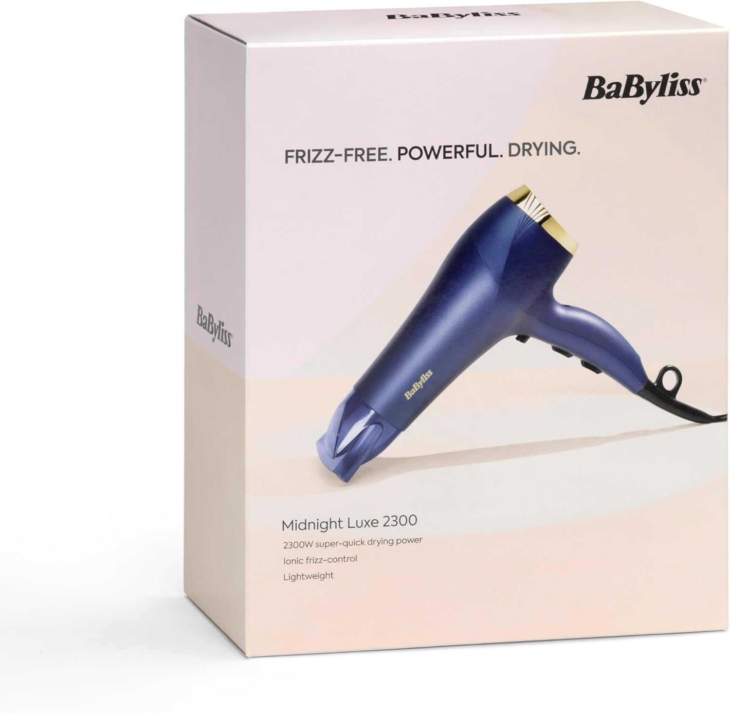 BaByliss Midnight Luxe Hair Dryer 2300W Ionic Fast Drying 5781U UK Plug by BaByliss
