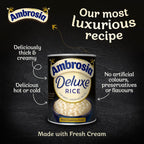 Ambrosia Deluxe Rice Pudding 400g x12 Cans West Country Cream Dessert by Ambrosia