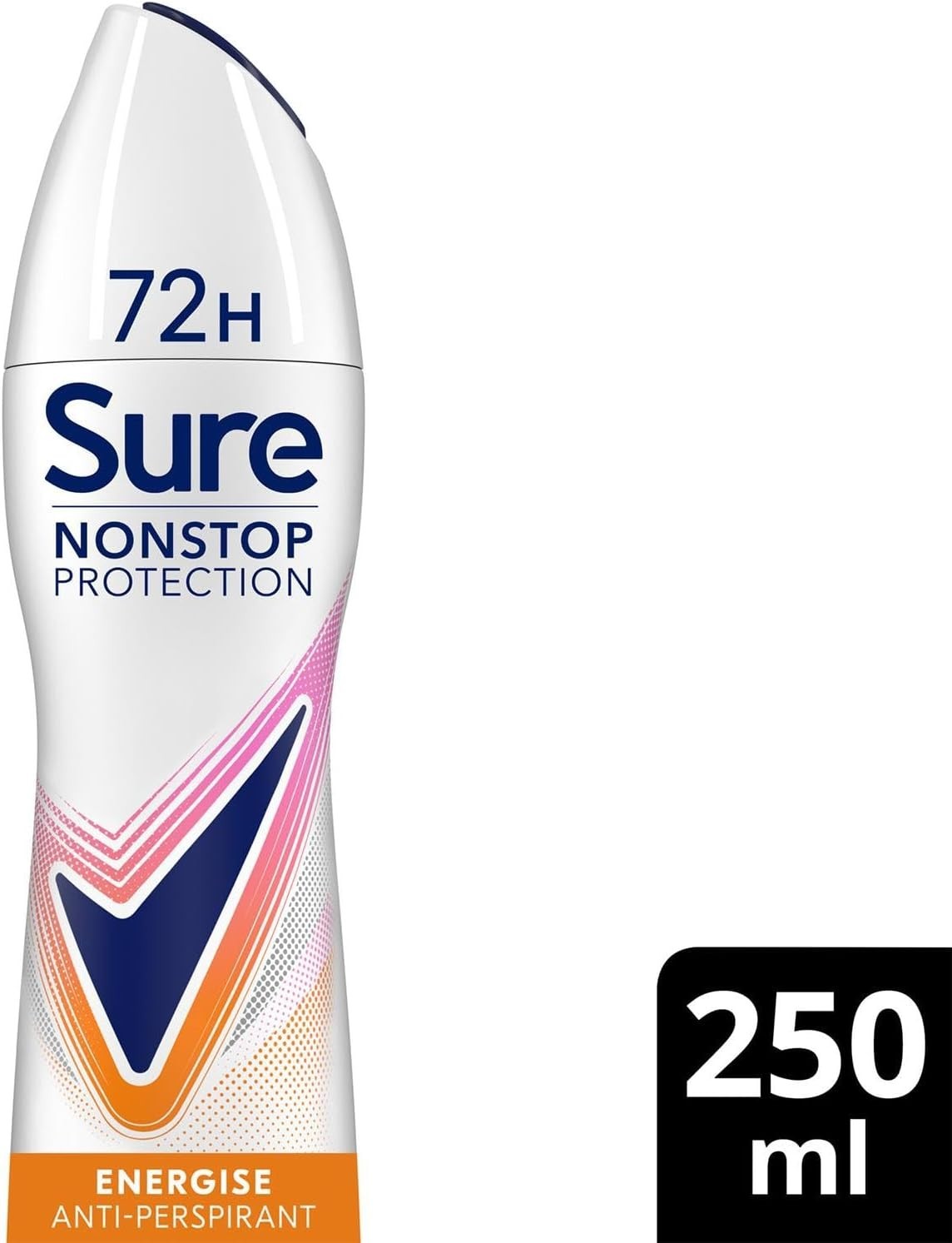 Sure Nonstop Energise Deodorant Spray Women 250ml Pack of 12 72H Protection by SURE