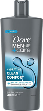 Dove Men+Care 3-in-1 Body Face Hair Wash 700ml x3 | Hydrating Clean Comfort by DOVE MEN + CARE
