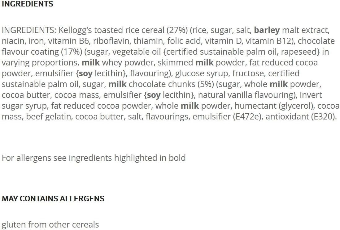 Kellogg’s Rice Krispies Squares 30x36g | Chocolatey Cereal Snack Bars 1.08kg by Kellogg's