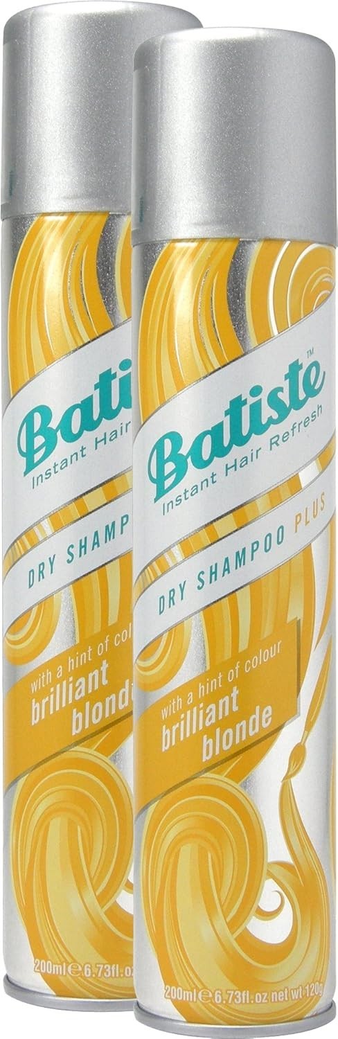Batiste Dry Shampoo Brilliant Blonde 200ml x2 | Fresh Hair Colour Hint for Blond by Batiste