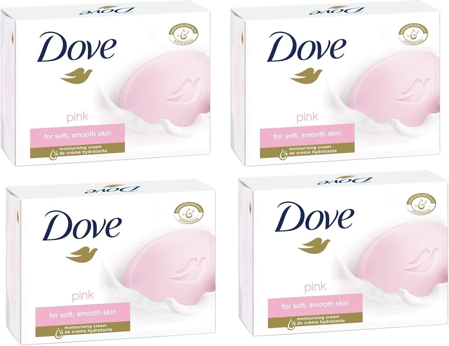 Dove Pink Beauty Cream Soap 8 Pack | Nourishing Moisturizing Bars for Dry Skin by Dove