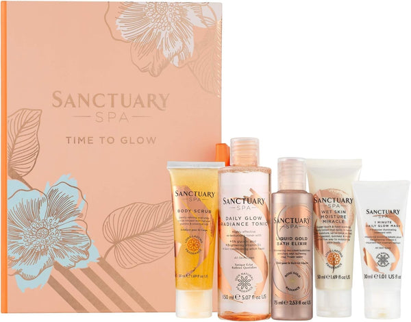 Sanctuary Spa Time to Glow Gift Set | Vegan Skincare for Women | Face & Body