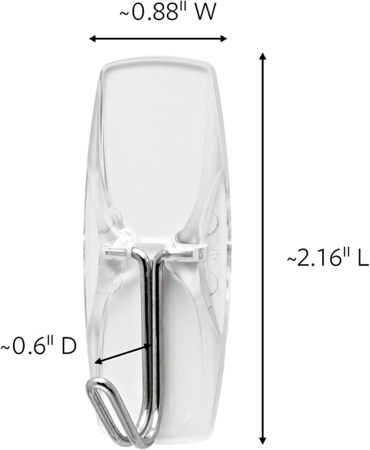Command Medium Wire Toggle Hooks Clear 10pk with 12 Adhesive Strips Damage-Free by Command