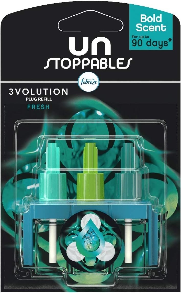 Febreze Unstoppables Plug In Refill Fresh Scent 6 Pack | Air Freshener Pods by Febreze
