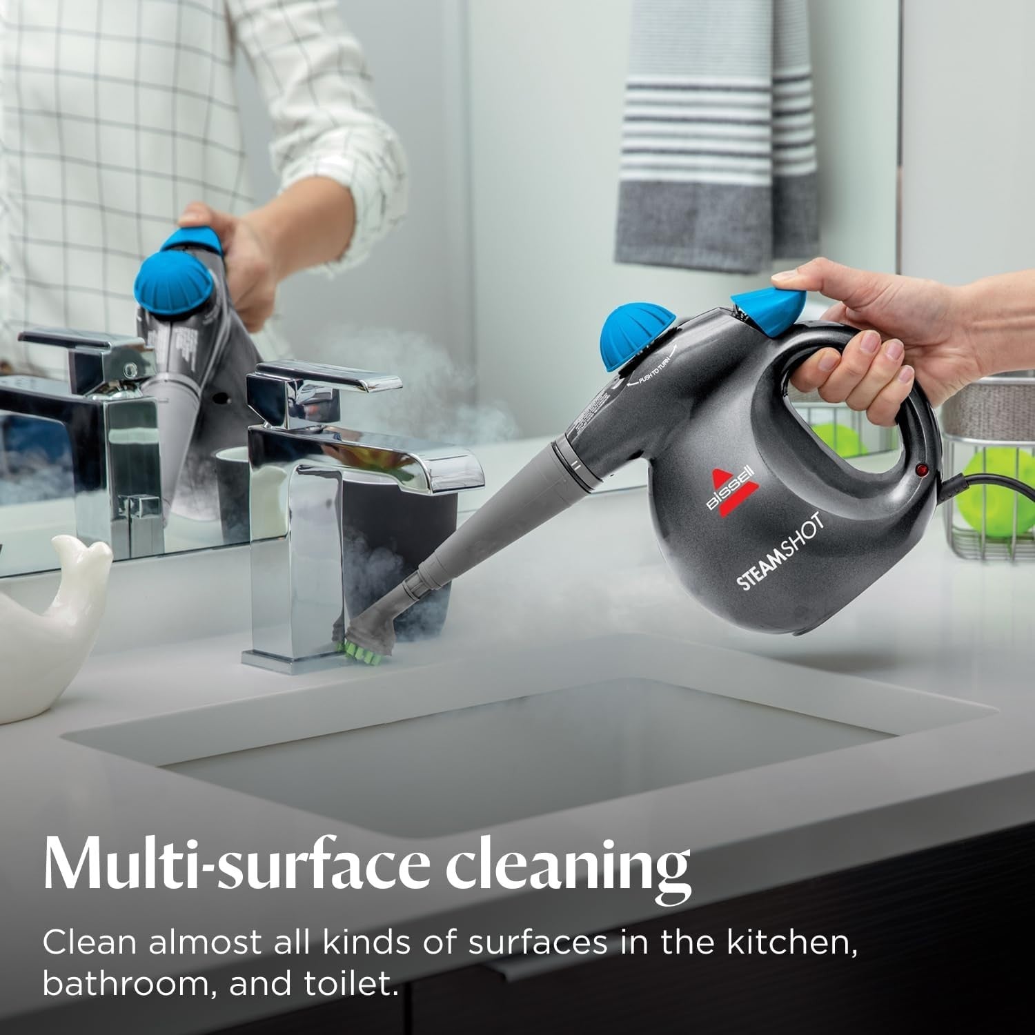 BISSELL SteamShot Handheld Steam Cleaner 2635E Multi-Purpose Chemical Free by BISSELL