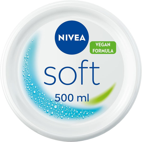 NIVEA Soft Moisturising Cream 500ml | Face, Body & Hands with Vitamin E & Jojoba