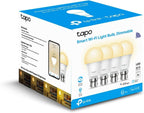 TP-Link Tapo Smart Wi-Fi LED Bulb B22 8.7W Dimmable Warm White 4-Pack Alexa by TP-LINK