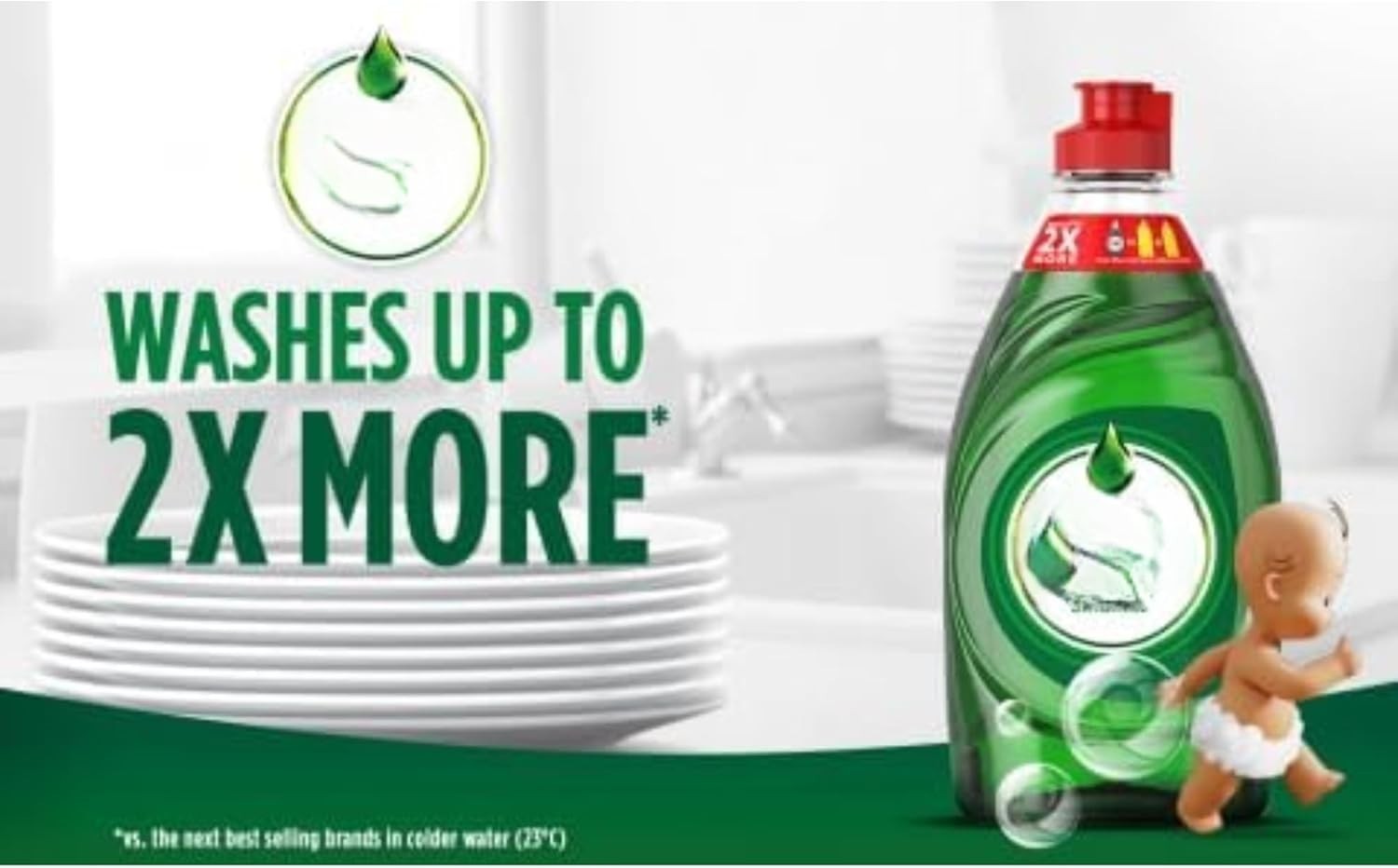 Fairy Washing Up Liquid 3 x 1015ml + 4 Elbow Grease Sponges | Original Cleaner by Fairy