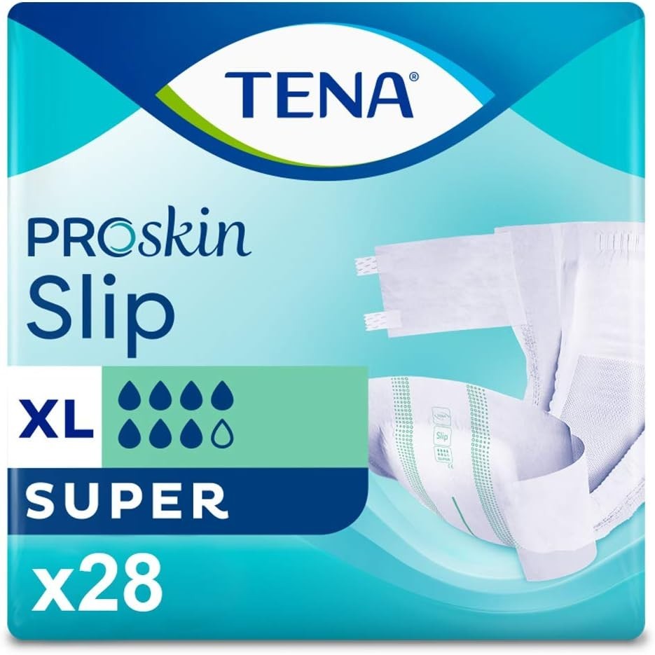TENA Slip Super XL, 84 Incontinence Pants (3x28 Pack) Adult Protection 120–160cm by Tena
