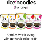 Itsu Chilli Miso Rice Noodles – Instant Cup Soup, Vegan & Gluten-Free, 6 x 60g by Itsu
