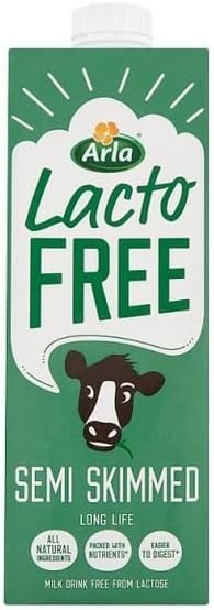 Arla LactoFree Semi Skimmed Long Life Milk 1L | Case of 10 | Lactose Free by Arla