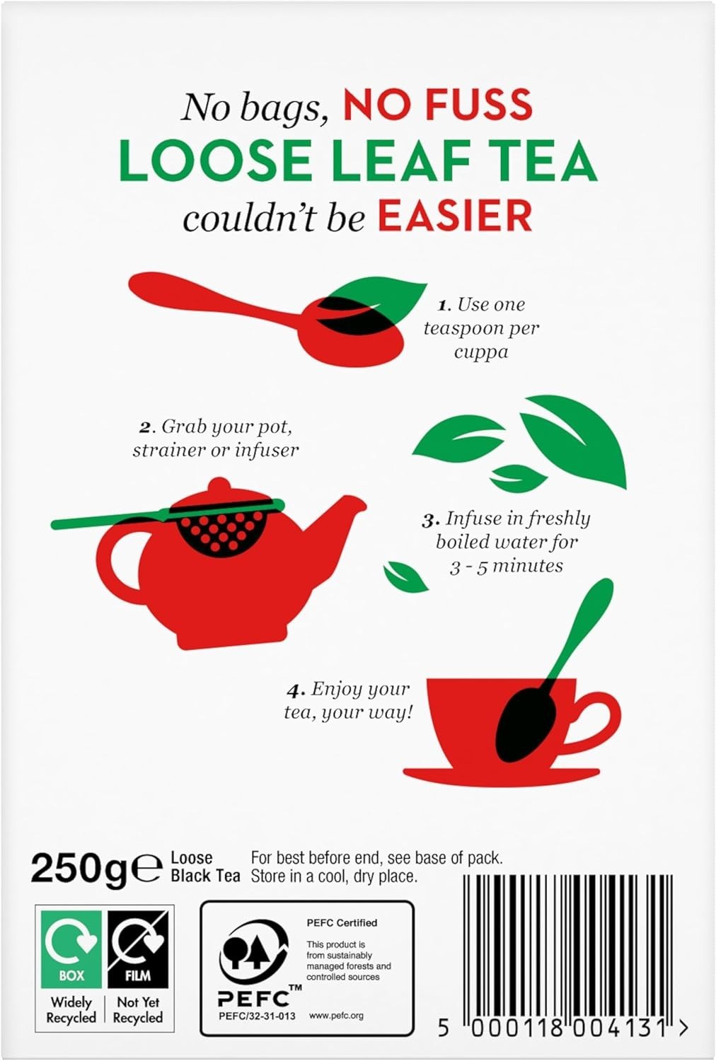 PG Tips Loose Black Tea Leaves Bulk Pack of 12 | 960 Cups Vegan Caffeinated by PG Tips