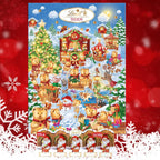 Lindt Lindor Teddy Advent Calendar 2024 170g | 24 Milk & White Xmas Chocolates by Lindt