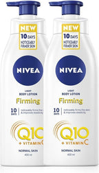 NIVEA Q10 + Vitamin C Firming Body Lotion 400ml Pack of 2 & Soft Cream Moisturis by NIVEA