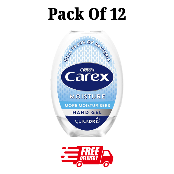 Carex Hand Sanitiser Gel 70 Percent Alcohol 12x50ml