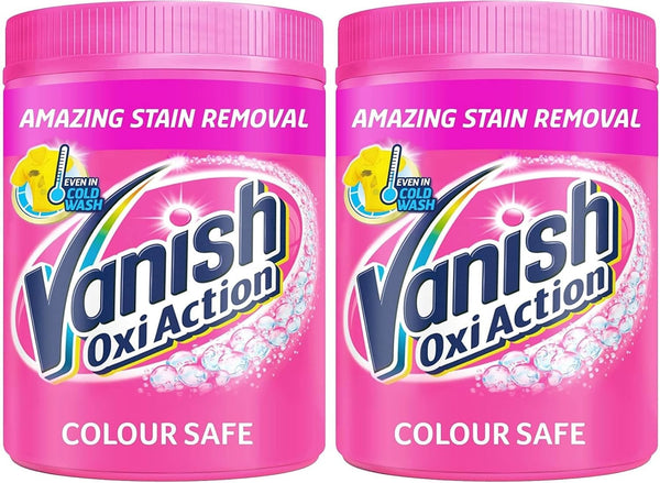 Vanish Oxi Action Colour Safe Powder 470g x2 | Chlorine Free Stain Remover 1kg
