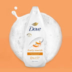 Dove Fruity Nourish Body Wash 450ml Pack of 6 Shower Gel Passionfruit Lemonbalm by Dove